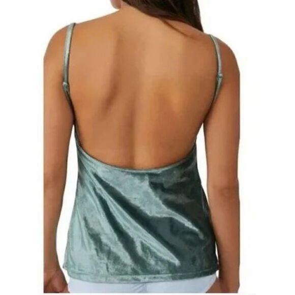 Free People Intimately Women's Backless All Night Velvet Evergreen Tunic S NWT - Picture 4 of 6